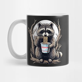 Raccoon Eating Instant Noodle Cup Funny Gifts For Women Men T-Shirt Mug